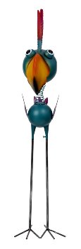 Metal bird XL purple/turquoise h=129cm