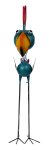 Metal bird XL purple/turquoise h=129cm