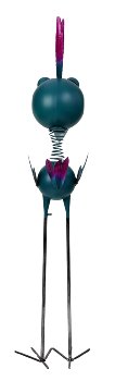 Metal bird XL purple/turquoise h=129cm