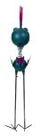 Metal bird XL purple/turquoise h=129cm