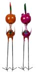 Metall Vögel XL orange & violett h=129cm