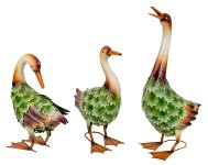 Metal duck with leaf finish standing
