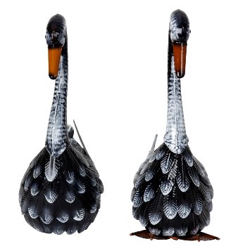 Metal swan h=41cm w=31cm asst.