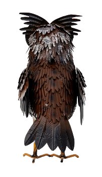 Metal owl standing h=35cm w=30cm
