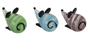 Glass mouses w=3,5cm asst.