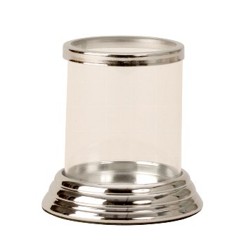 Windlicht aus Glas und Metall h=11,5cm