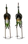 Metal african crowned crane standing