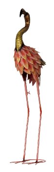 Metal flamingo standing h=88cm w=25cm