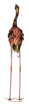 Metal flamingo standing h=88cm w=25cm