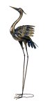 Metall Reiher stehend blau/golden