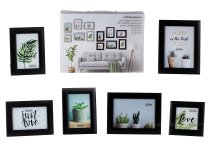 Picture Frame Set black: 2x 13*18cm, 3x