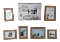 Picture Frame Set dark wood: 2x 13*18cm,