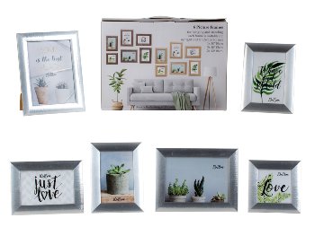 Picture Frame Set silver: 2x 13*18cm, 3x