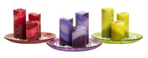 Candle set: 3 scented candles d=5cm,