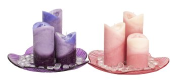 Candle set: 3 scented candles d=5cm,