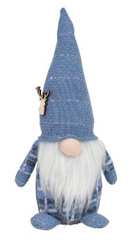 Felt Gnome blue standing h=43cm