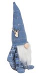 Felt Gnome blue standing h=43cm