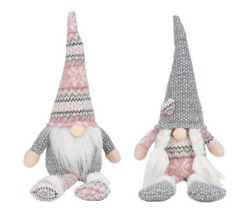 Felt Gnome grey/rose with soft legs
