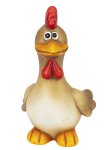 Funny rooster with bigger eyes standing