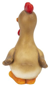 Funny rooster with bigger eyes standing