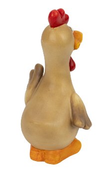 Funny rooster with bigger eyes standing