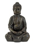 Buddha sitzend h=30,5cm b=20cm braun