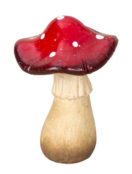 Fly agaric standing h=16cm w=11cm