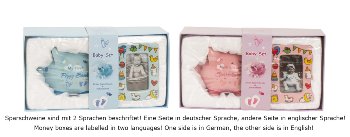 Baby-set 25x10cm in rosa & light blue