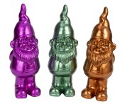 Zwerg stehend in 3 Farben: Lila, Grün
