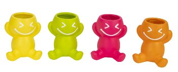 Smiling-Figur sitzend als Vase in