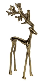 Metall-Rentier gold h=31,5cm b=16cm
