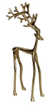 Metall-Rentier gold h=38,5cm b=17cm