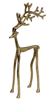 Metall-Rentier gold h=38,5cm b=17cm
