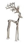 Metal reindeer silver h=31,5cm w=16,5cm