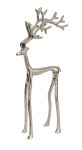 Metall-Rentier silber h=39cm b=17cm