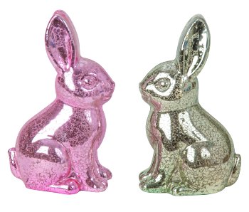 Glass rabbits with LED light inside
