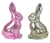 Glass rabbits with LED light inside