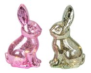Glass rabbits with LED light inside