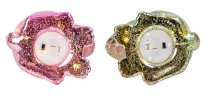 Glass rabbits with LED light inside
