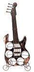 Metal bottle rack bronze in guitar shape