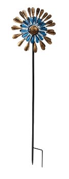 Metal-spinner (dual) as yard stake