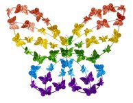 Bunter Schmetterling aus Metall zum