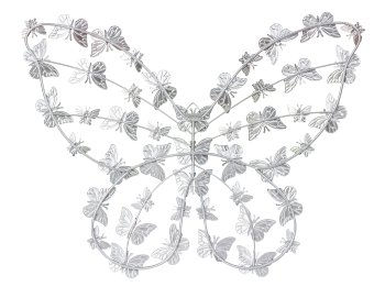 Colorful butterfly made of metal for