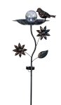 Solar lamp with bird as garden stick