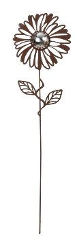 Metall Blume rost mit Edelstahlkugel auf