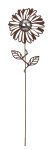 Metall Blume rost mit Edelstahlkugel auf