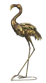 Metall Flamingo in gold-metallic