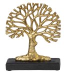 Lebensbaum gold auf schwarzem Holzsockel