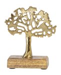 Lebensbaum gold auf Holzsockel