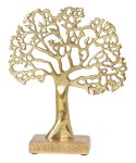 Lebensbaum gold auf Holzsockel